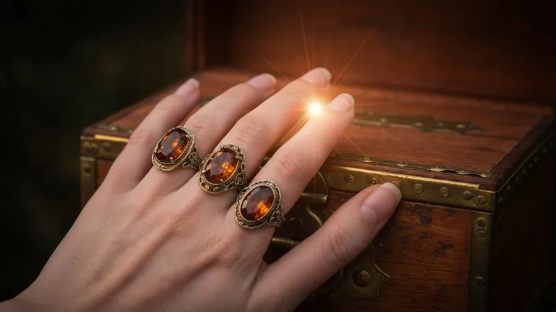 Les styles vintage de bagues en ambre