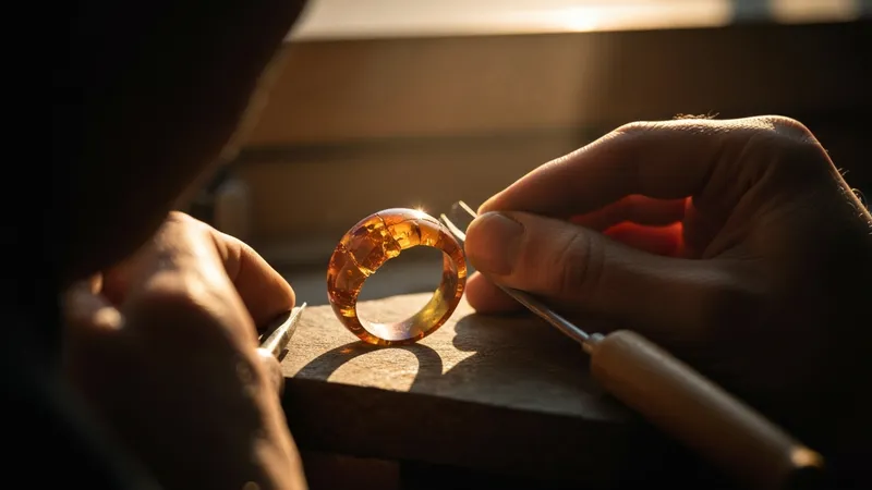 Récupérer une bague en ambre abîmée